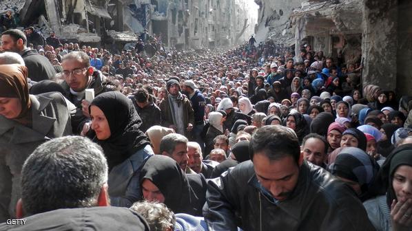 نزوح الآلاف من سكان مخيم اليرموك في سوريا - يناير 2014